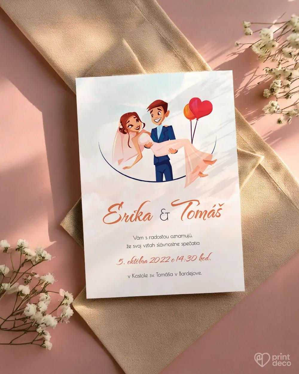Svadobné oznámenia - Zaľúbený pár I. 1/2