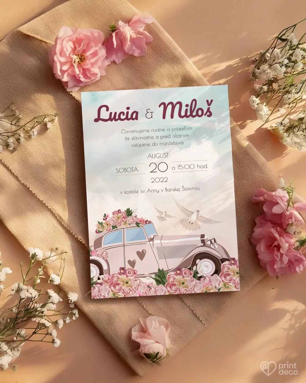 Svadobné oznámenia - Retro láska 1/2