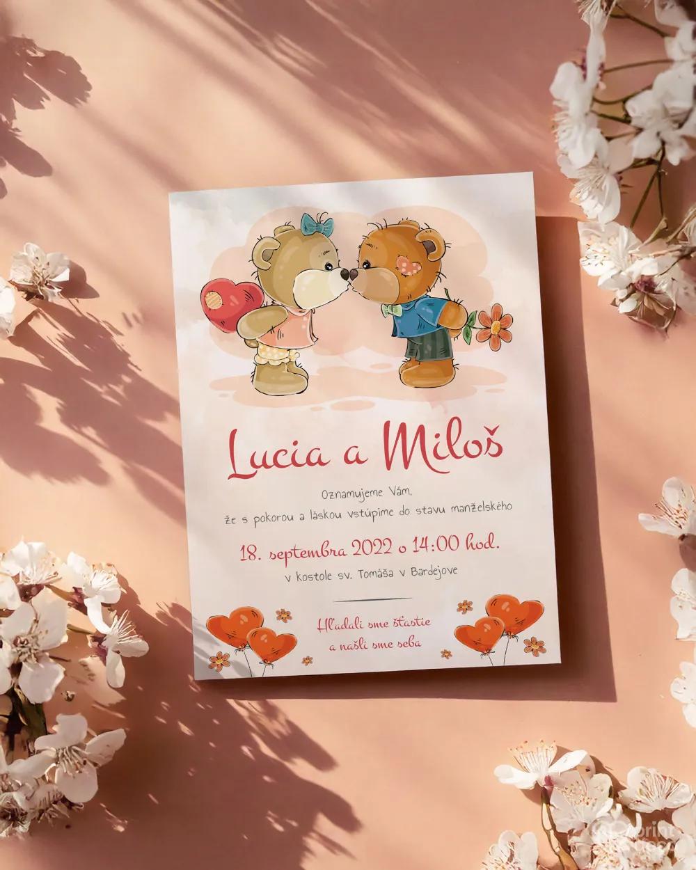 Svadobné oznámenia - Macík 1/2