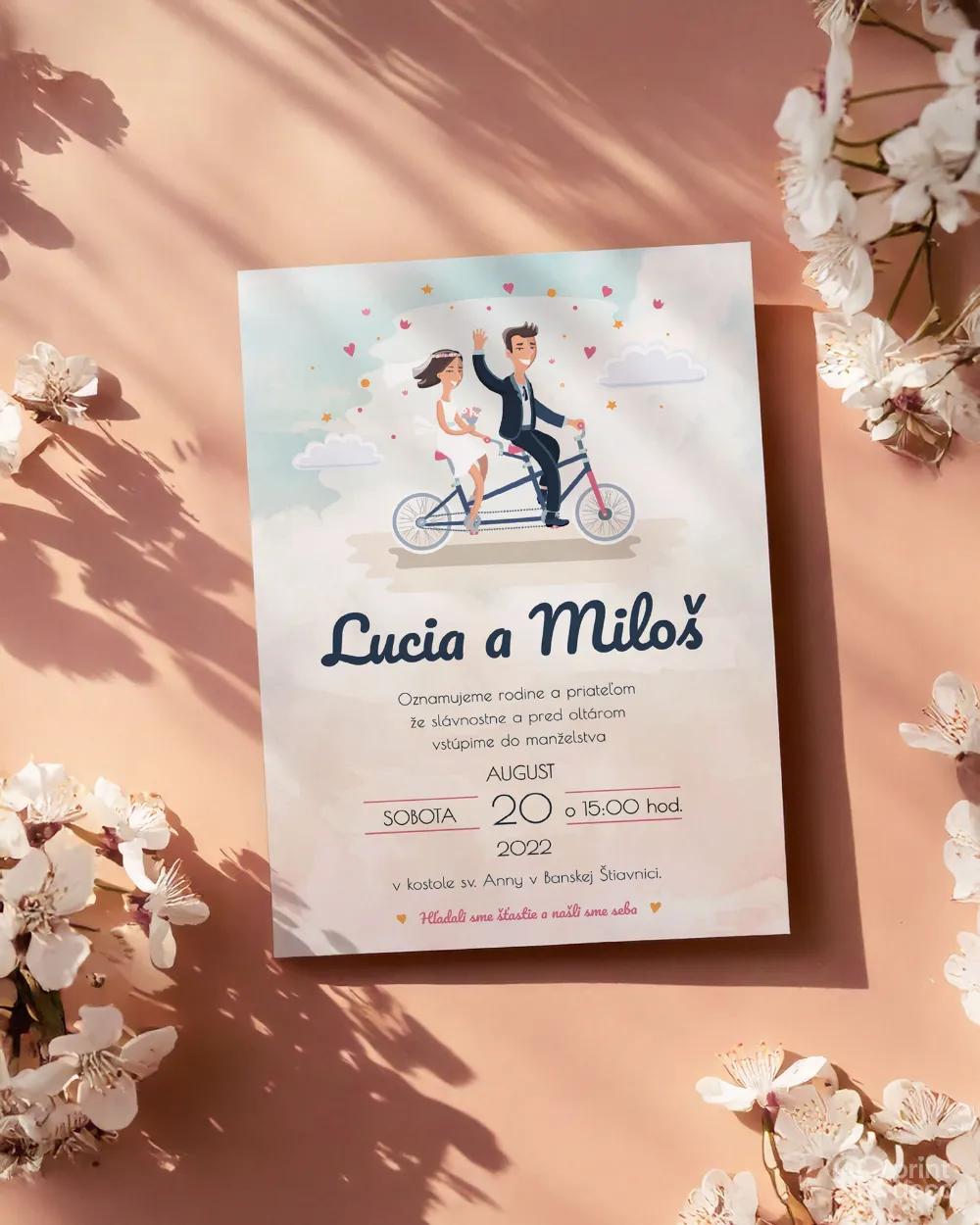Svadobné oznámenia - Zaľúbený pár II. 1/2