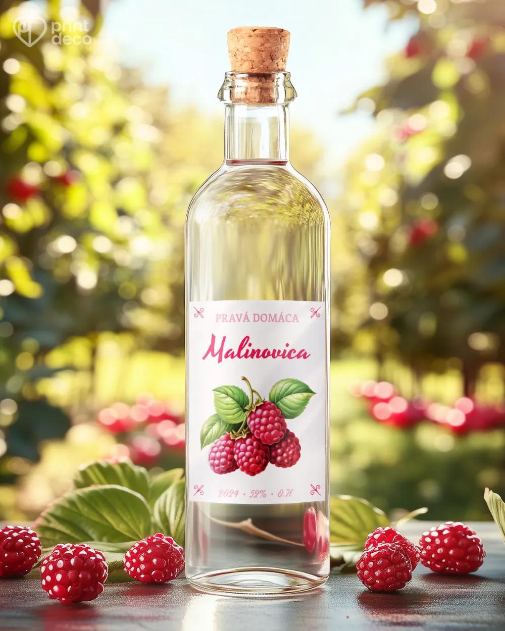 Etikety na pálenku Malinovica 07 1/2