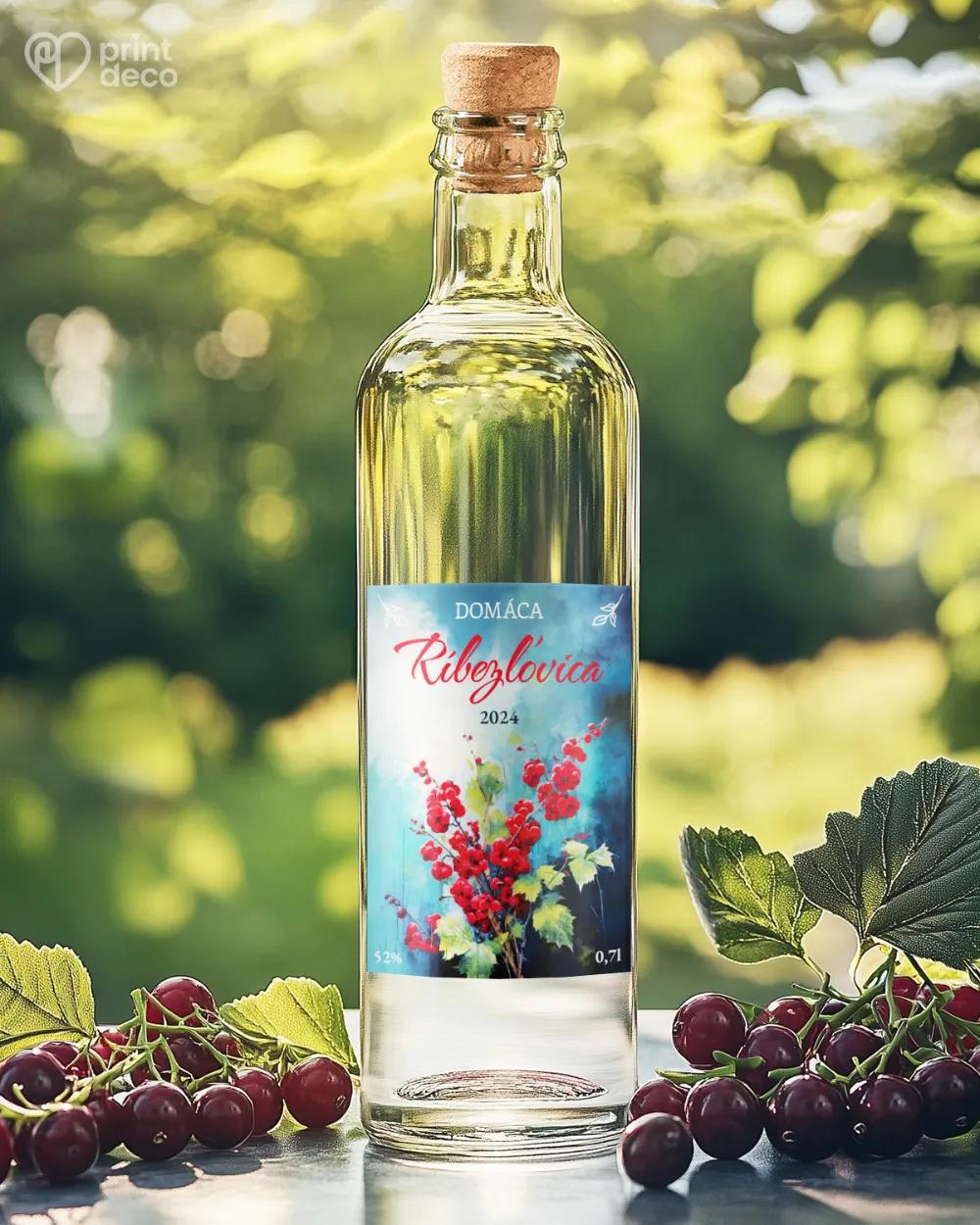 Etikety na pálenku Ríbezľovica 02 červená 1/2