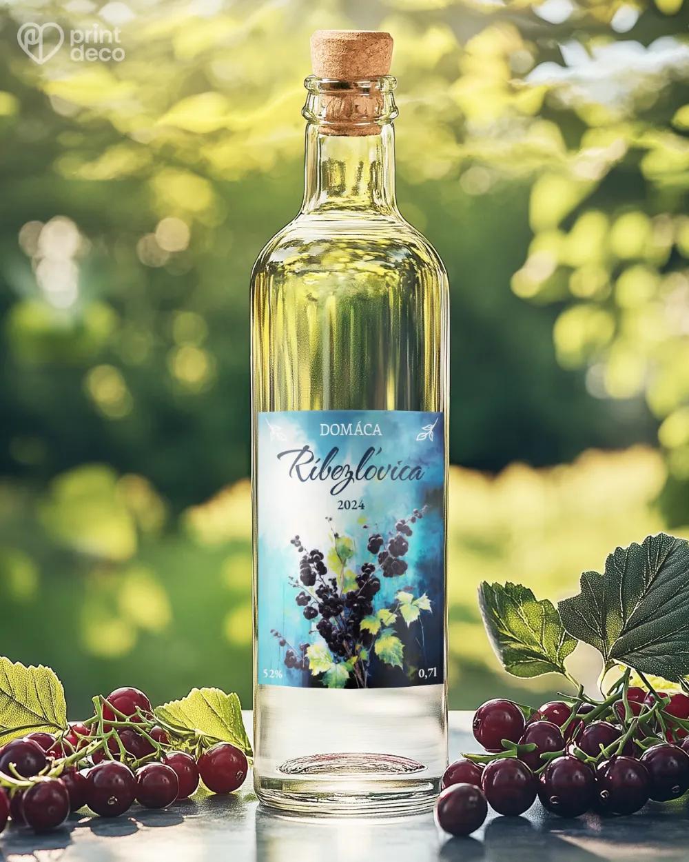 Etikety na pálenku Ríbezľovica 02 čierna 1/2