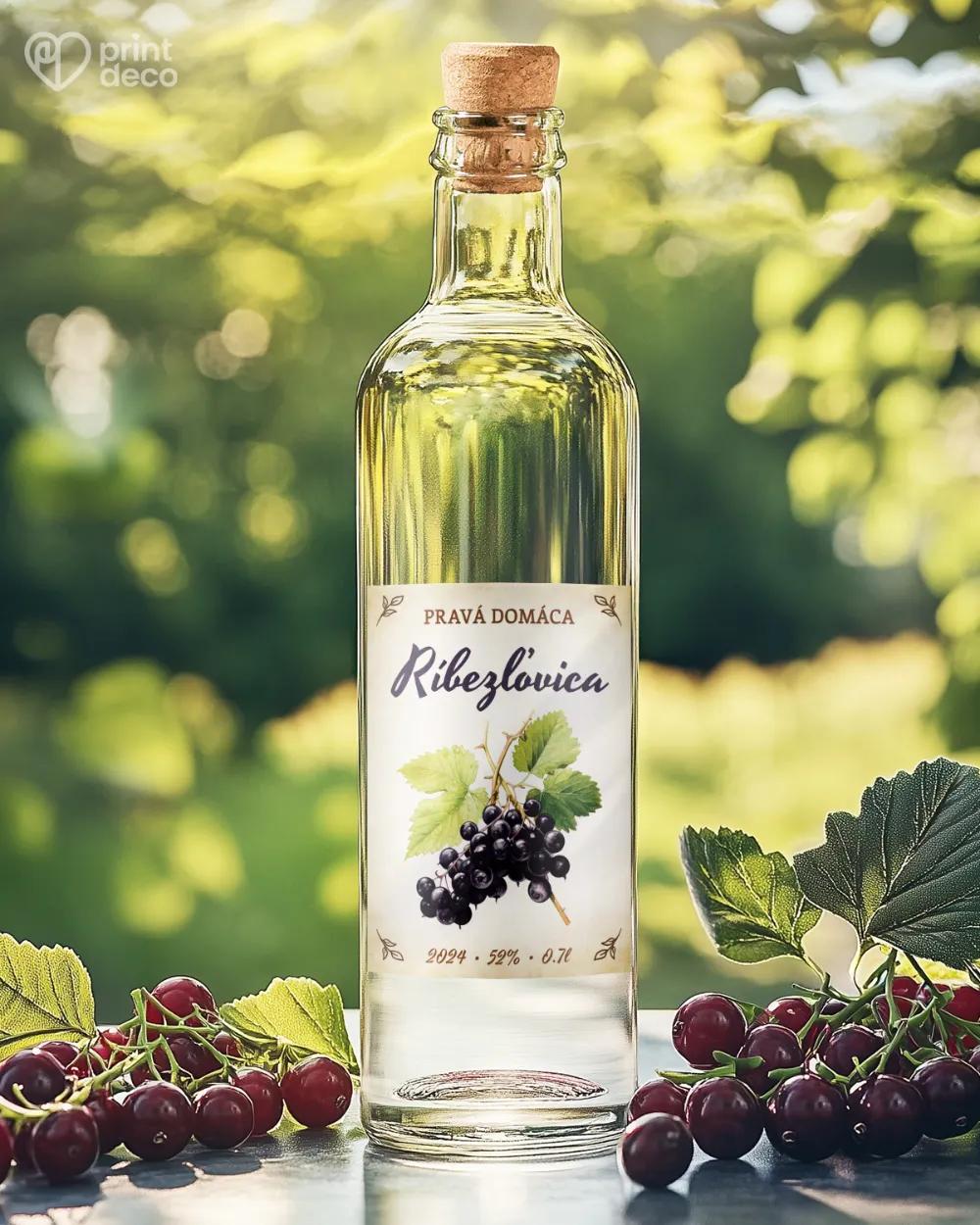 Etikety na pálenku Ríbezľovica 05 čierna 1/2