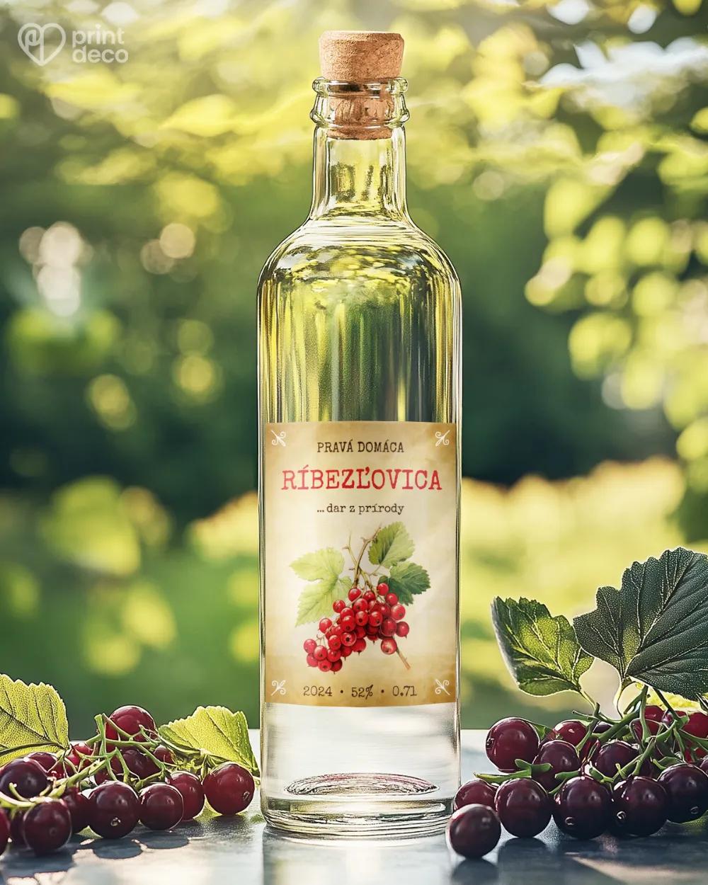 Etikety na pálenku Ríbezľovica 06 červená 1/2