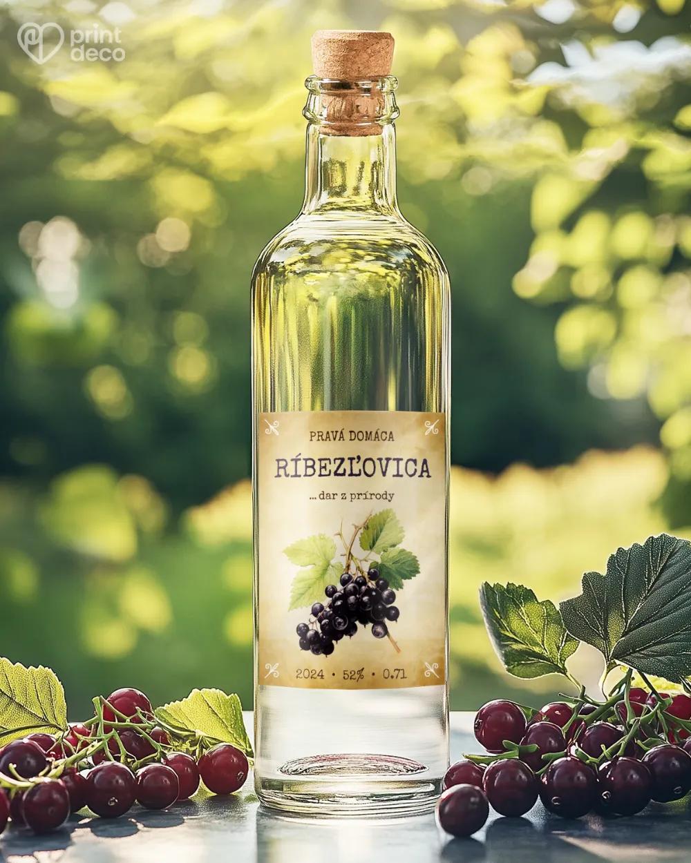 Etikety na pálenku Ríbezľovica 06 čierna 1/2