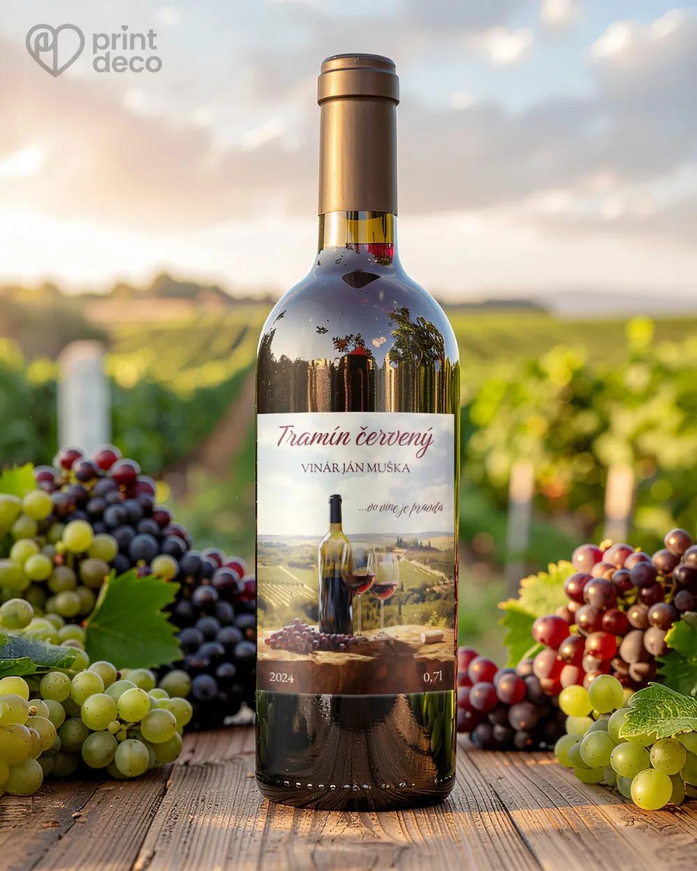 Etikety na víno - motív 08 1/2