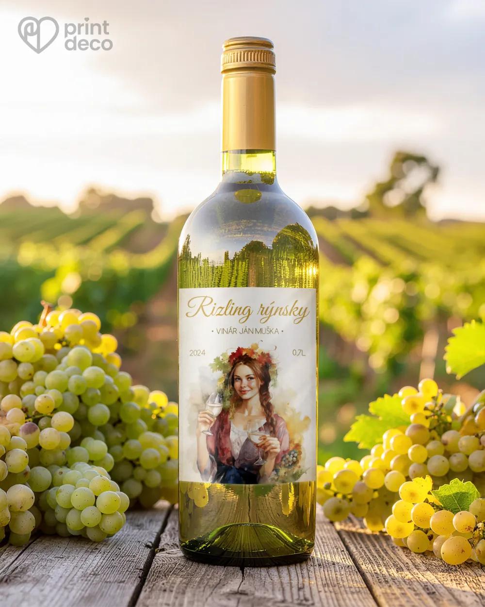 Etikety na víno - motív 49 biele víno 1/2