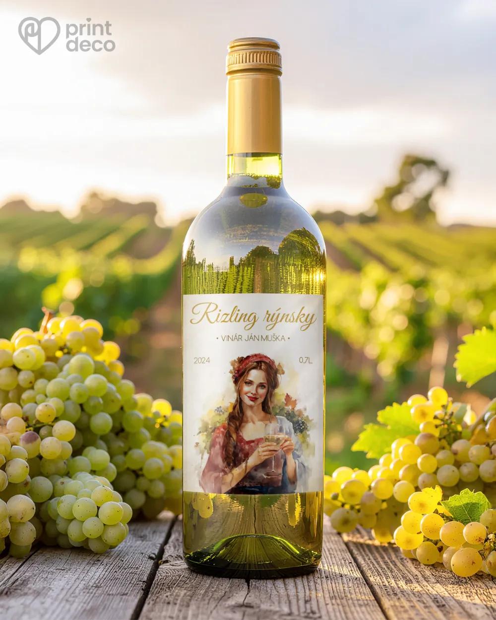 Etikety na víno - motív 51 biele víno 1/2