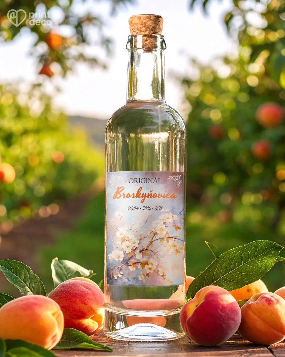 Etikety na pálenku Broskyňovica 13 1/2
