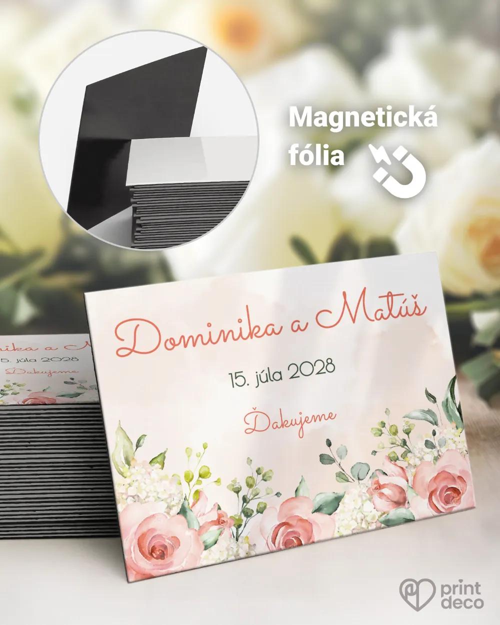 Svadobné magnetky - Kvitnúce ruže