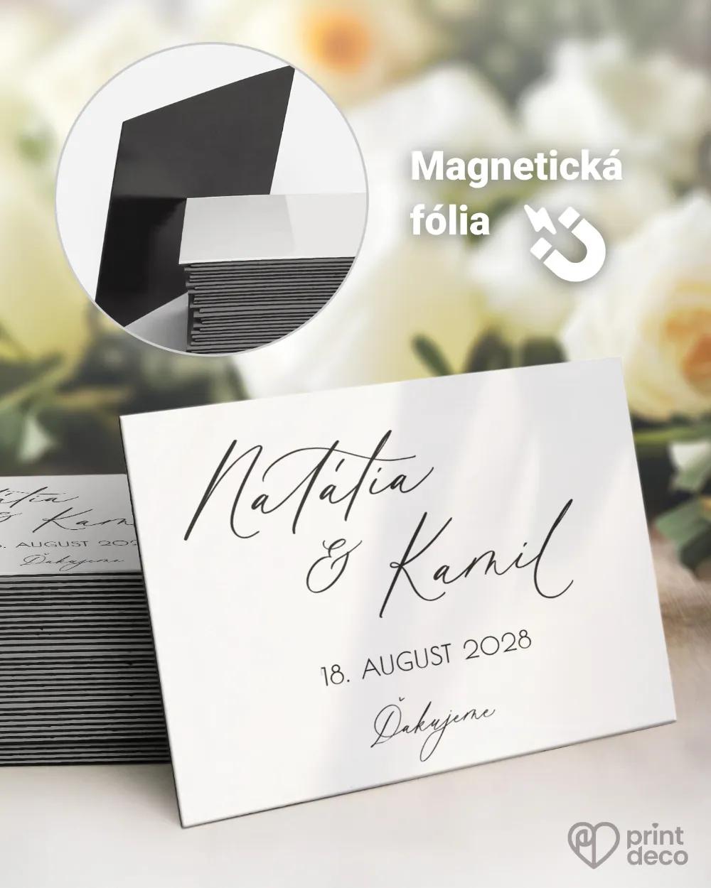 Svadobné magnetky - Jemná elegancia