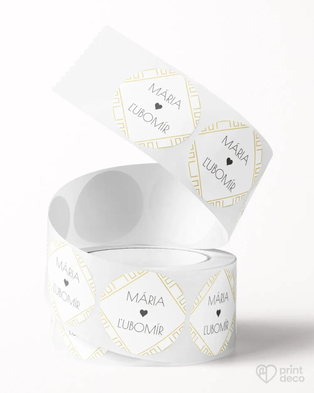 Mini nálepky na obálky / darčeky Art Deco 01 2/3