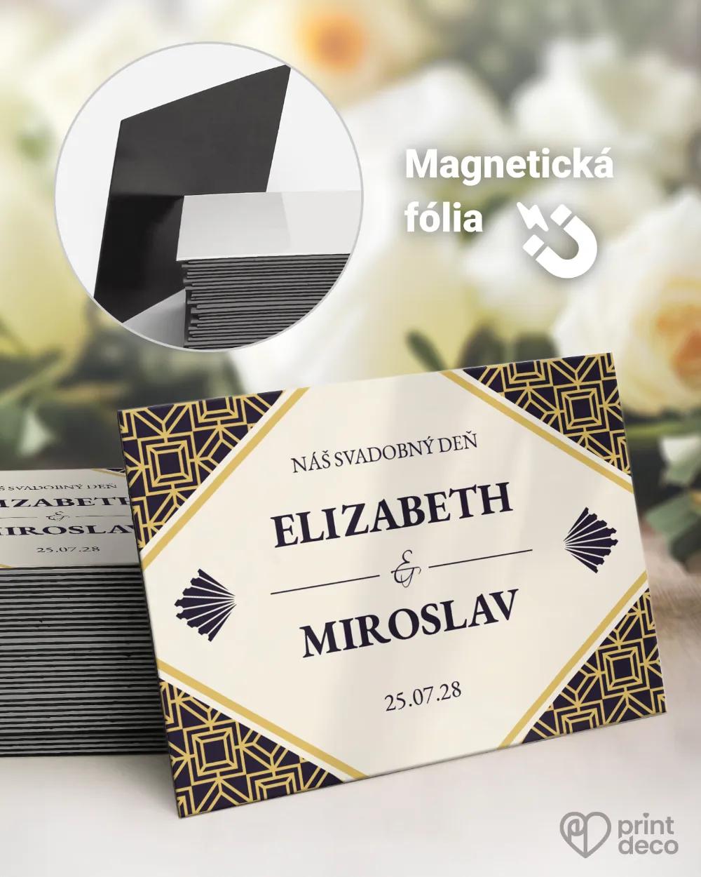 Svadobné magnetky - Art Deco II.
