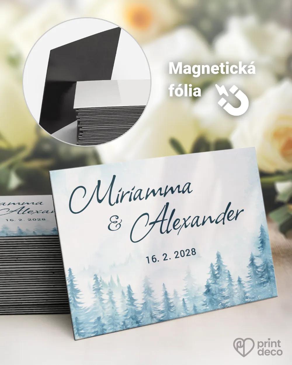 Svadobné magnetky - Zimná krajina I.