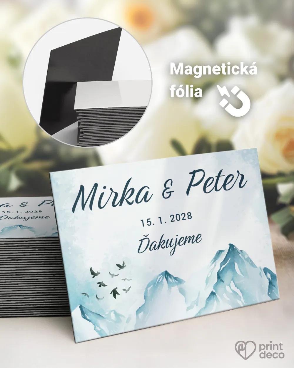 Svadobné magnetky - Zimná krajina II.