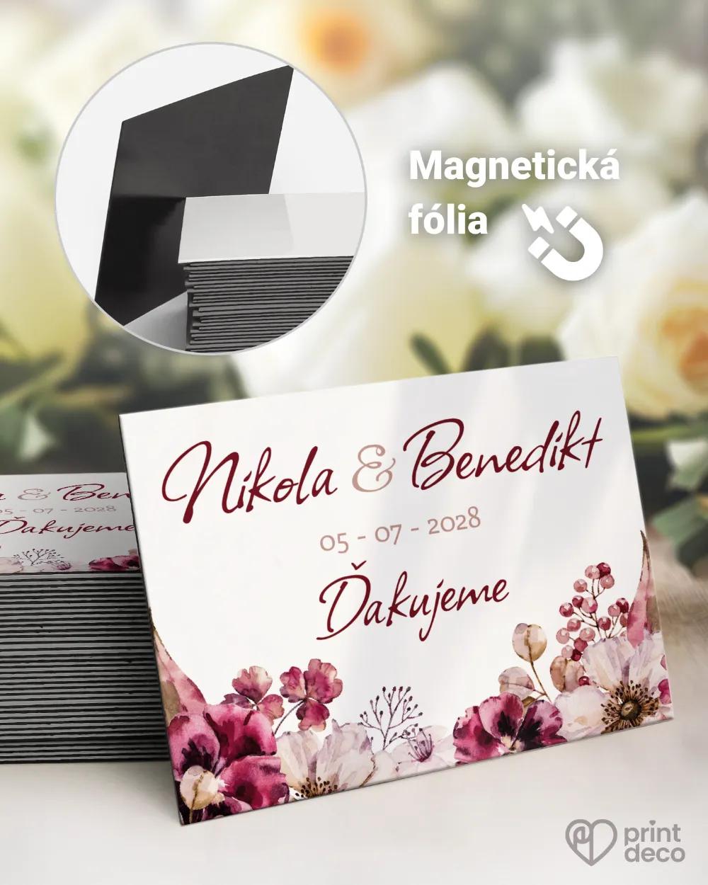 Svadobné magnetky - Kytica kvetov