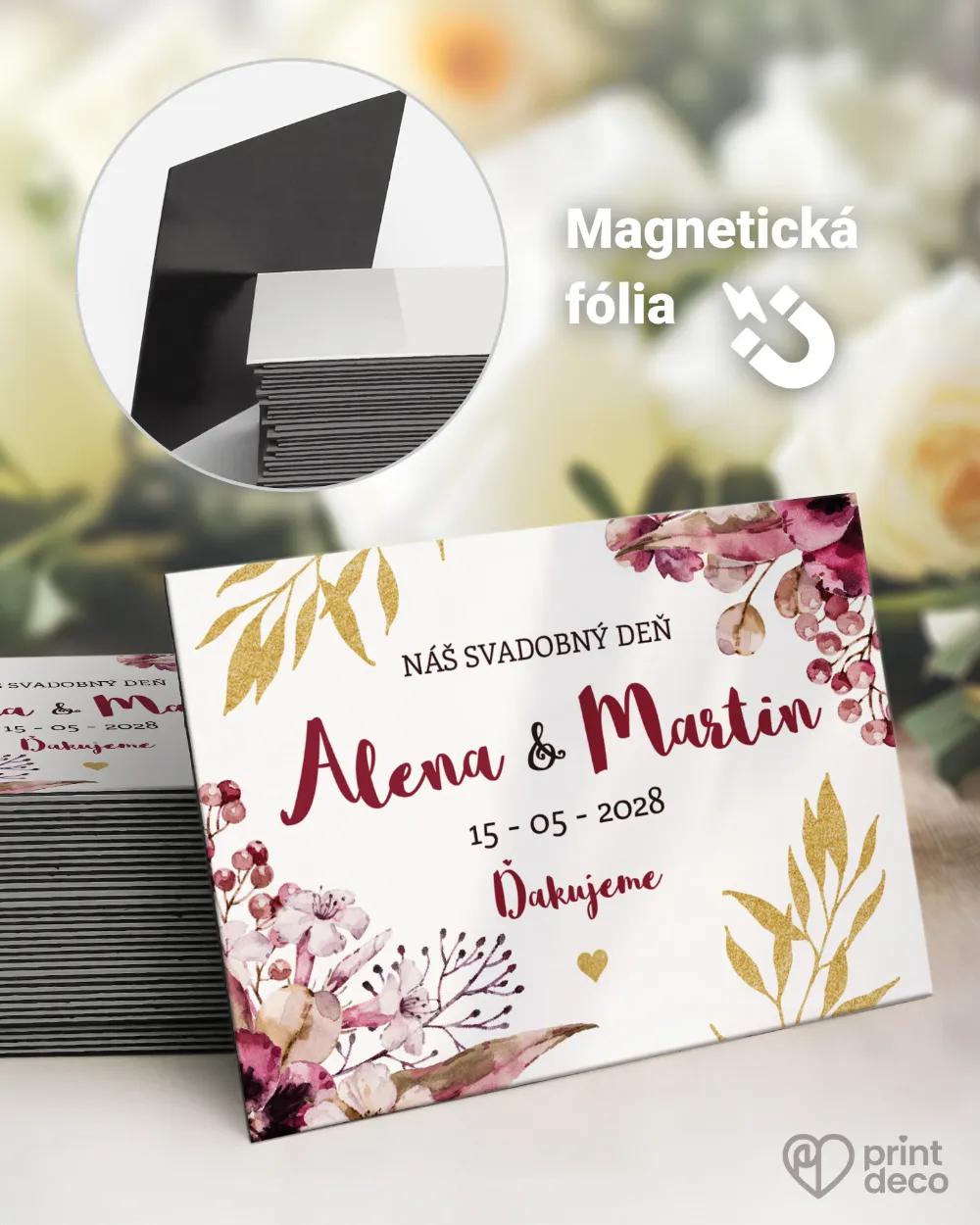 Svadobné magnetky - Rozkvitnuté kvety II.