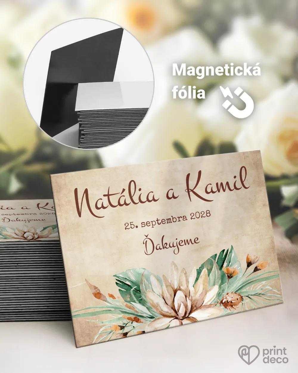 Svadobné magnetky - Savana I.