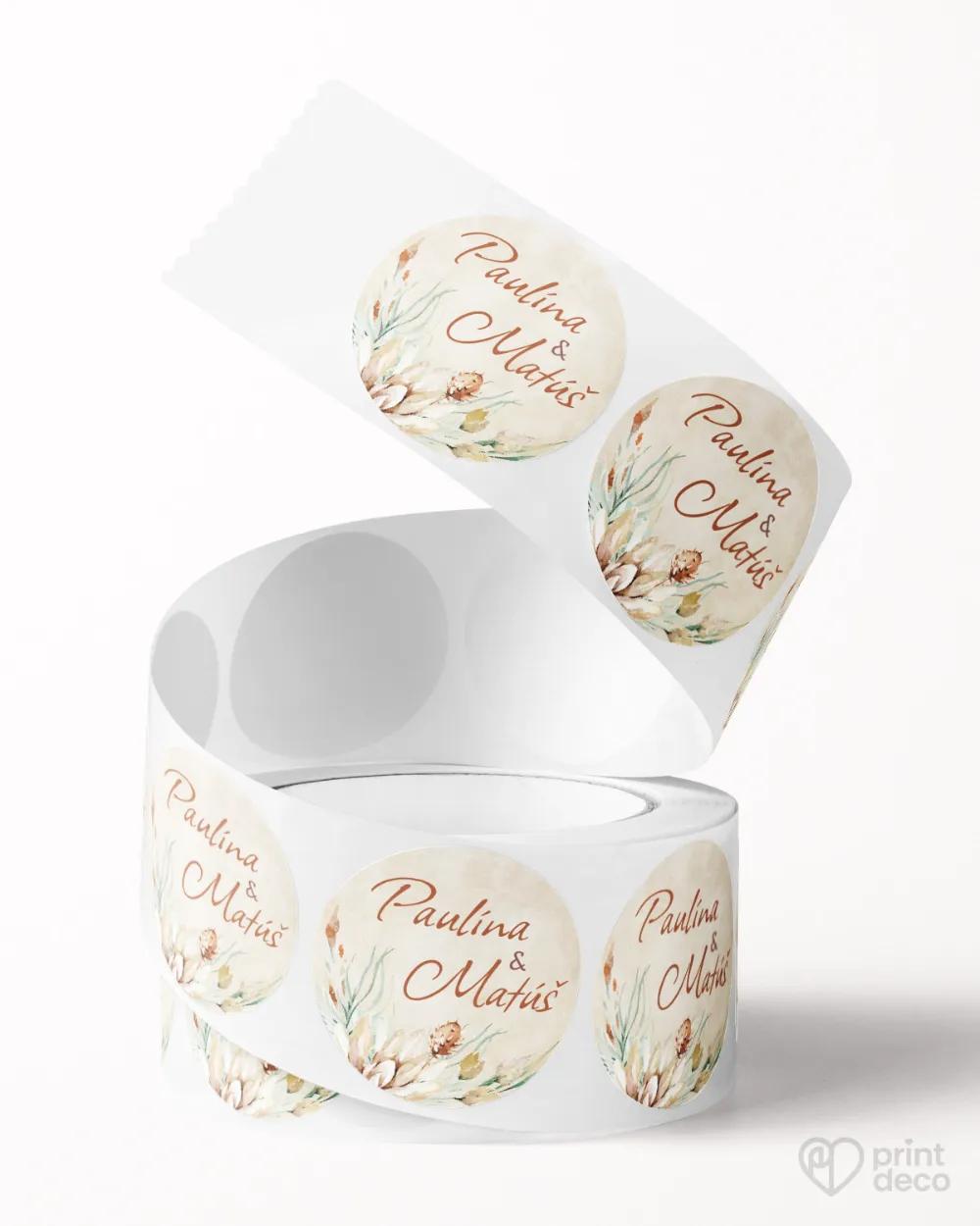 Mini nálepky na obálky / darčeky Savana 02 2/3