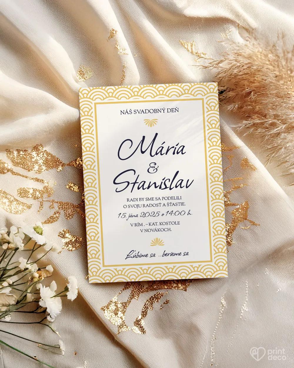 Svadobné oznámenia - Art Deco III. 1/2