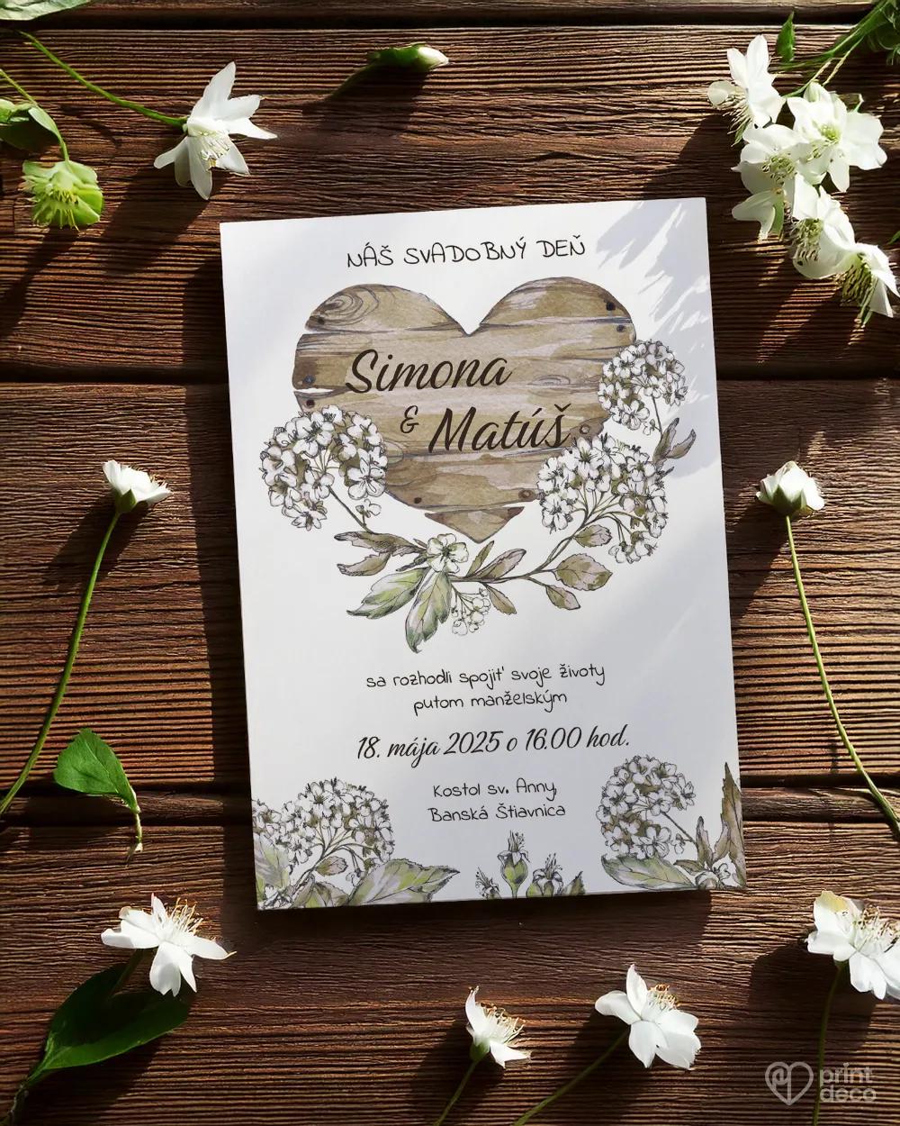 Svadobné oznámenia - Rustic 1/2