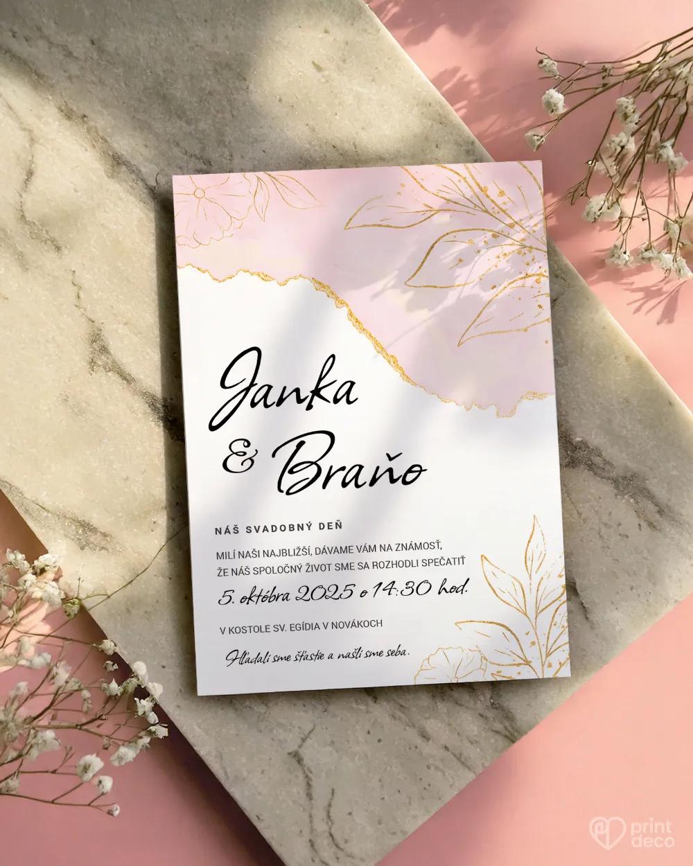 Svadobné oznámenia - Abstrakt II. 1/2