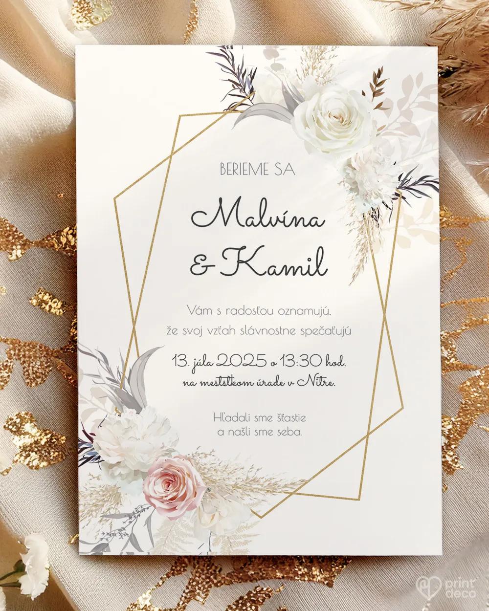 Svadobné oznámenia - Rozkvitnuté kvety I.