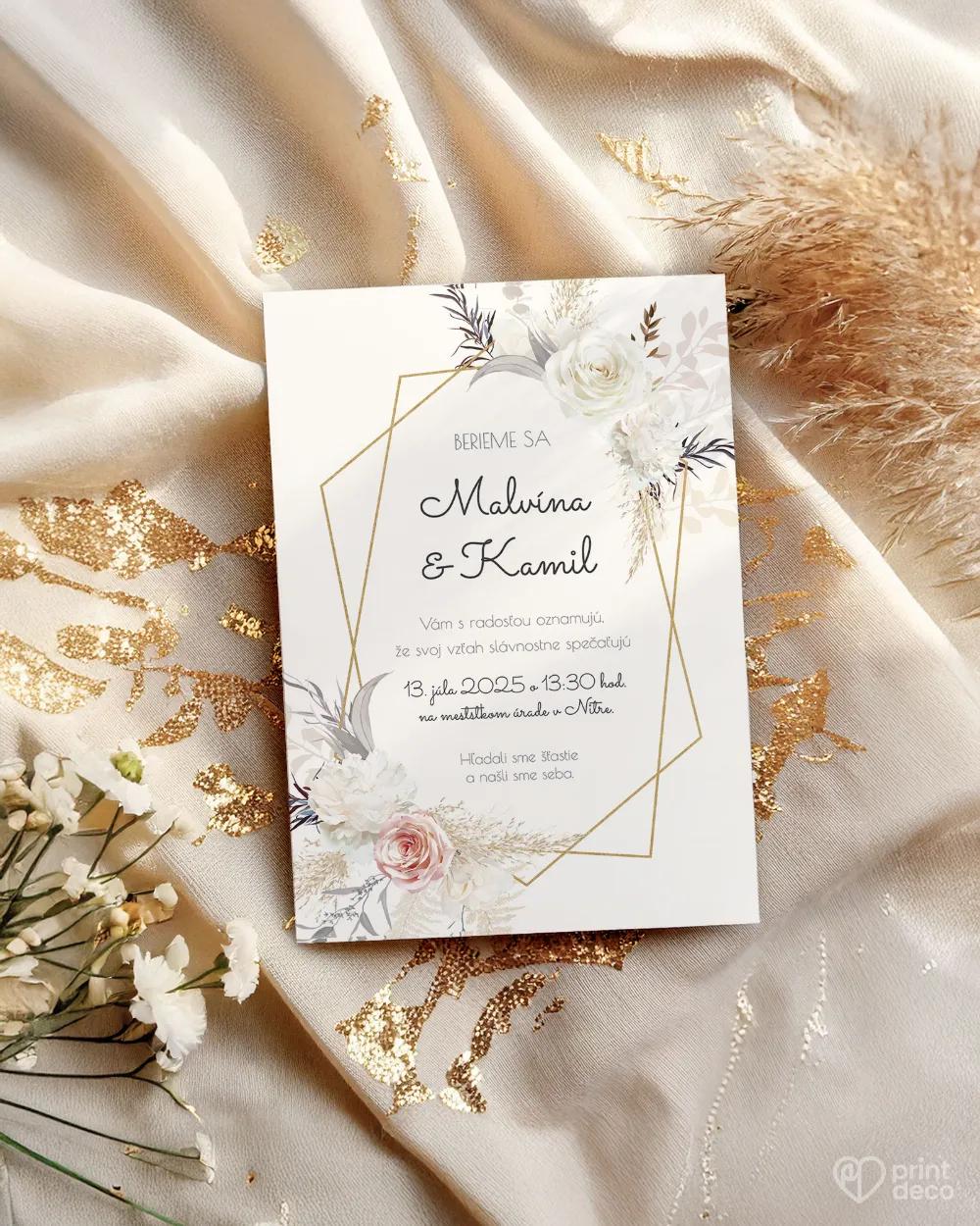 Svadobné oznámenia - Rozkvitnuté kvety I. 1/2