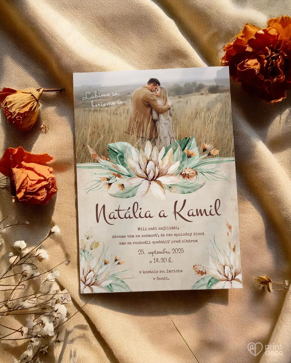 Svadobné oznámenia - Savana I. 1/2