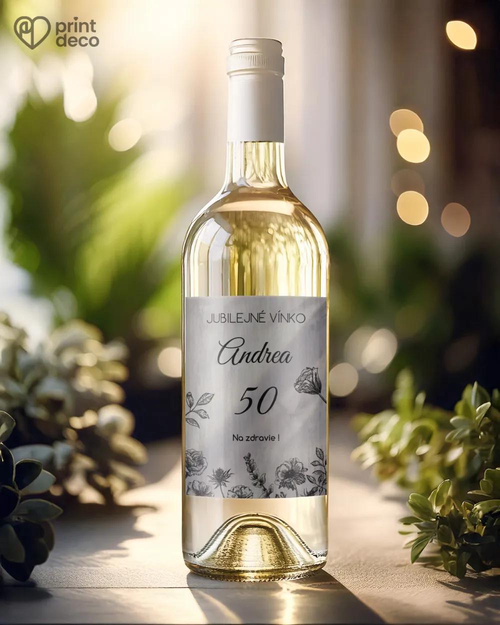 Etikety na fľaše Poľné kvety 01 1/2