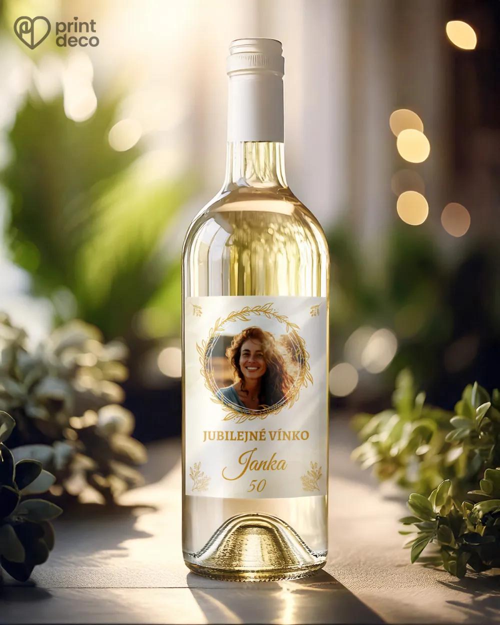 Etikety na fľaše Zlaté kvety 02 s fotkou 1/2