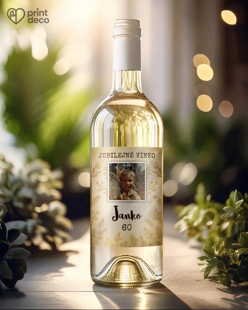 Etikety na fľaše Vintage kvety s fotkou 1/2