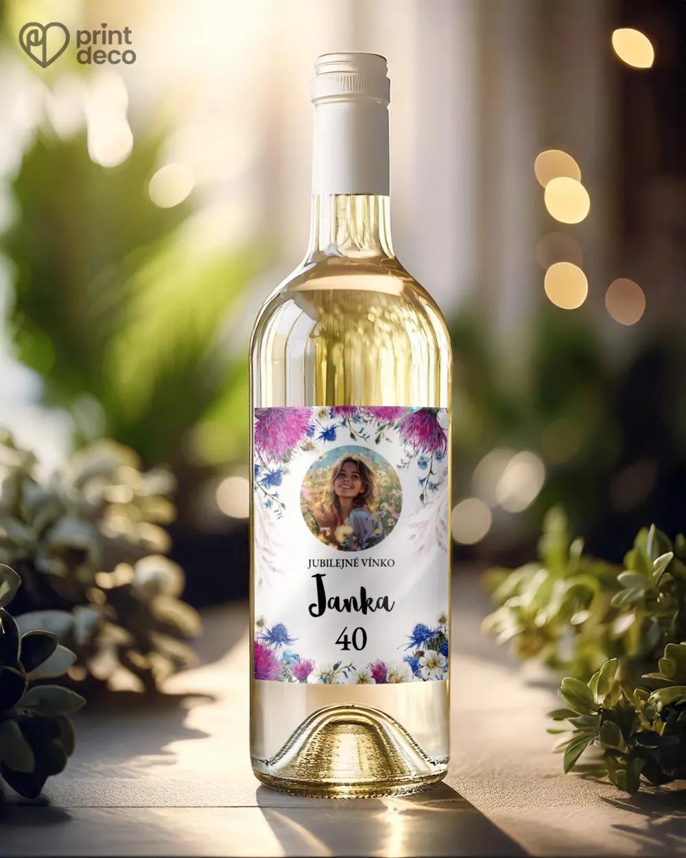 Etikety na fľaše Poľné kvety 02 s fotkou 1/2