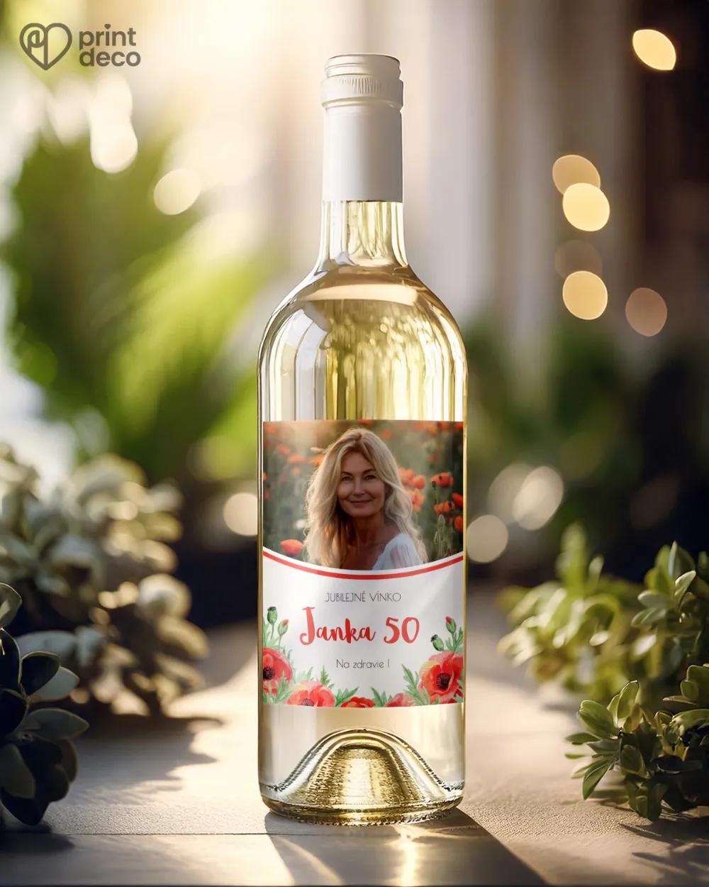 Etikety na fľaše Poľné maky s fotkou 01 1/2