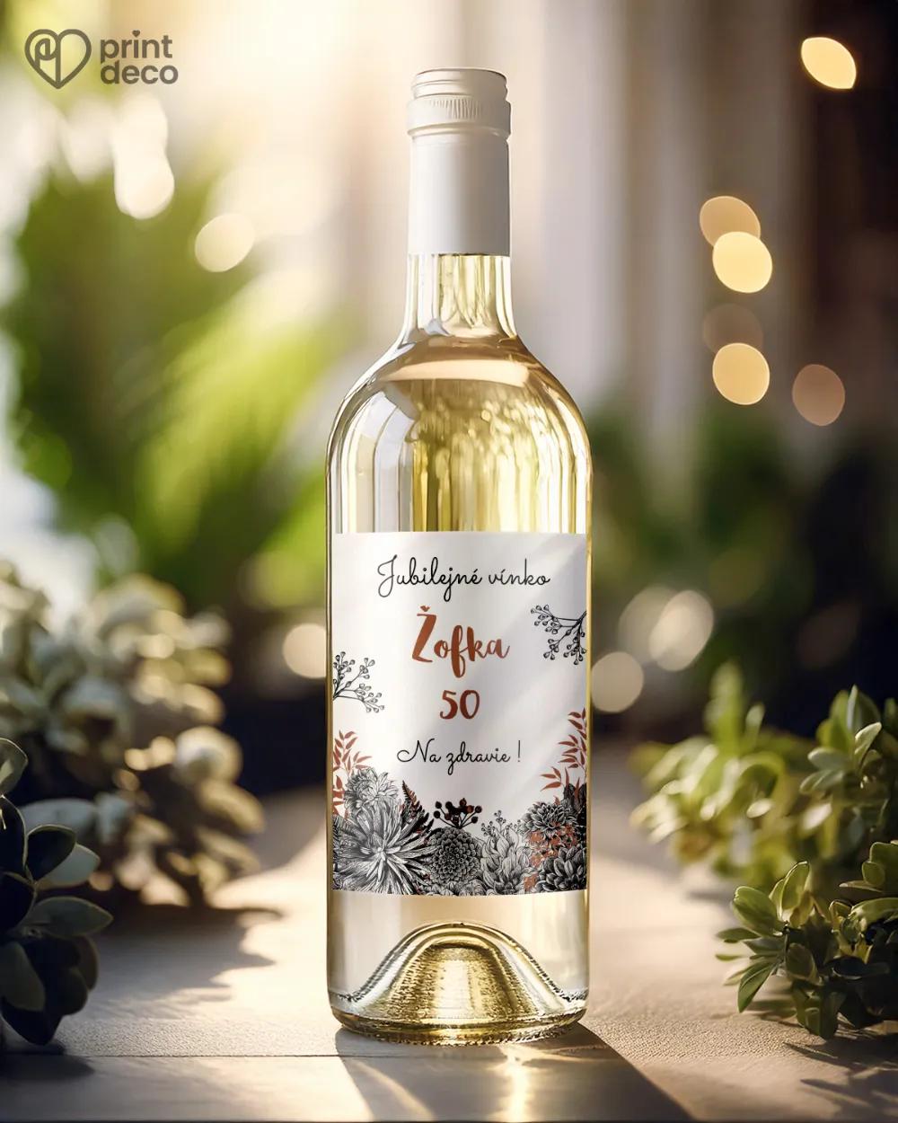 Etikety na fľaše Poľné kvety 03 1/2