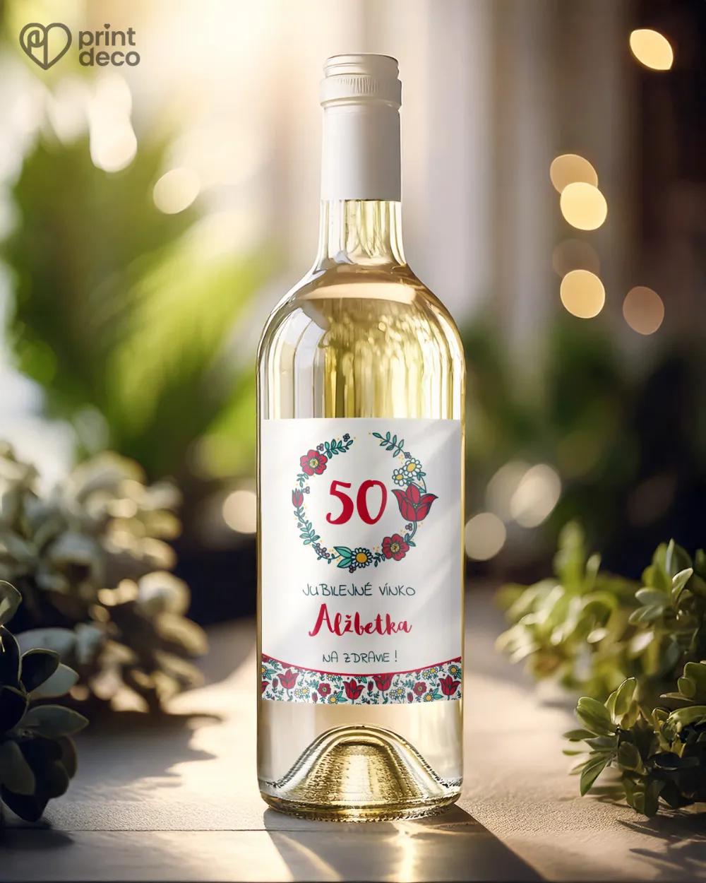 Etikety na fľaše Poľné maky 02 1/2