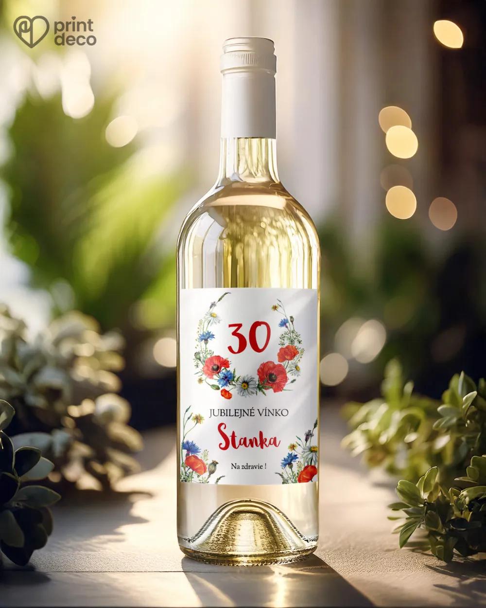 Etikety na fľaše Poľné kvety 04 1/2