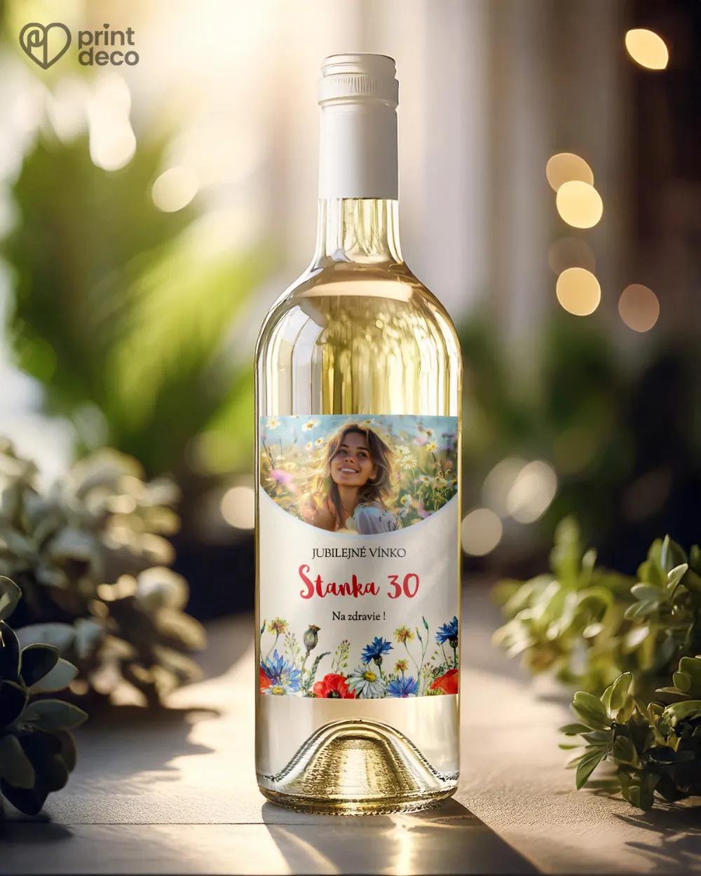 Etikety na fľaše Poľné kvety 04 s fotkou 1/2