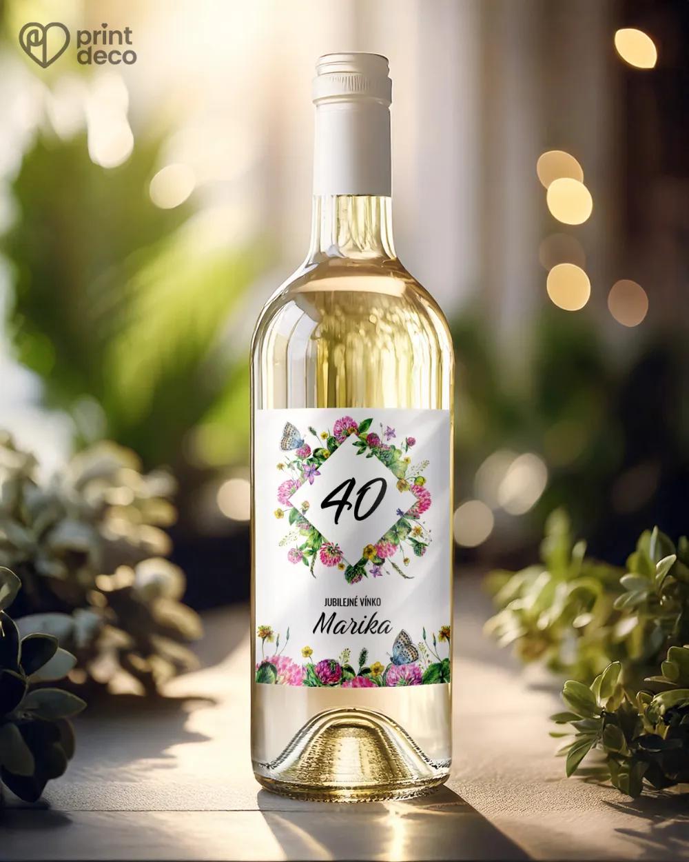 Etikety na fľaše Poľné kvety 05 1/2