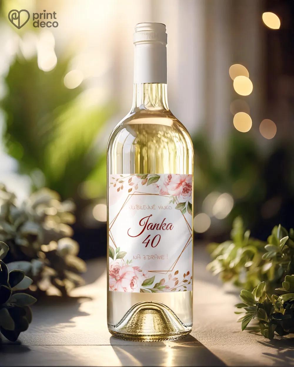 Etikety na fľaše Kvetinový sen 1/2