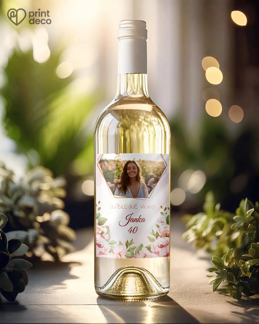 Etikety na fľaše Kvetinový sen s fotkou 1/2