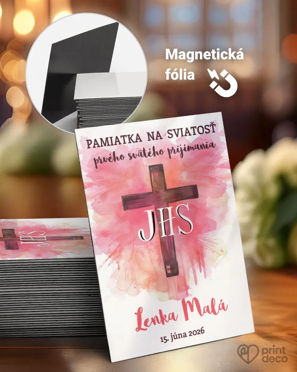 Pamätné magnetky zo sviatosti krstu, prijímania, konfirmácie - motív 20