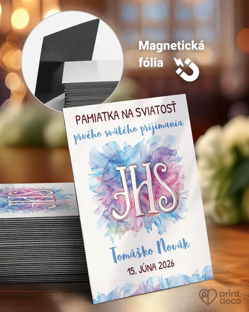 Pamätné magnetky zo sviatosti krstu, prijímania, konfirmácie - motív 21