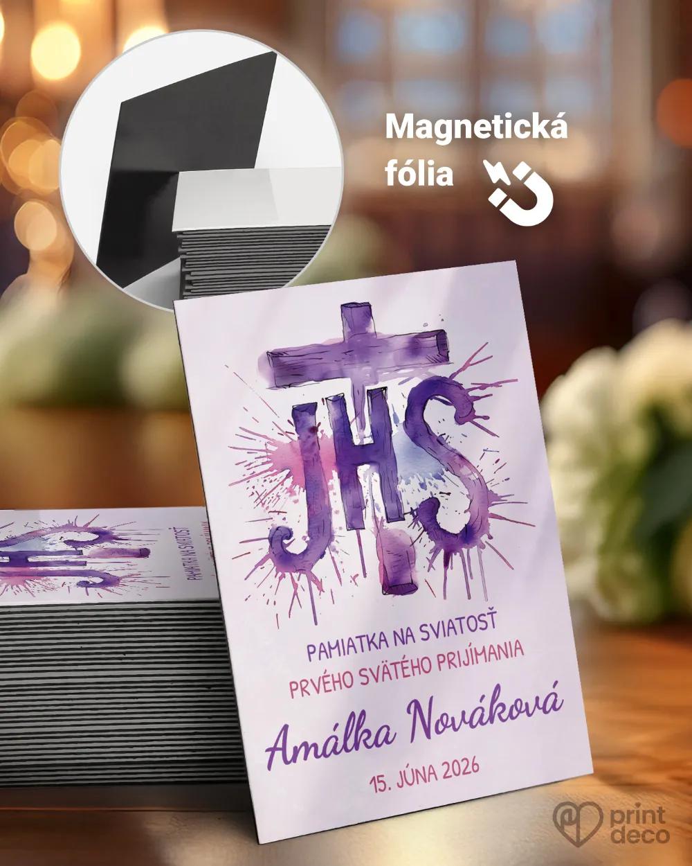 Pamätné magnetky zo sviatosti krstu, prijímania, konfirmácie - motív 22