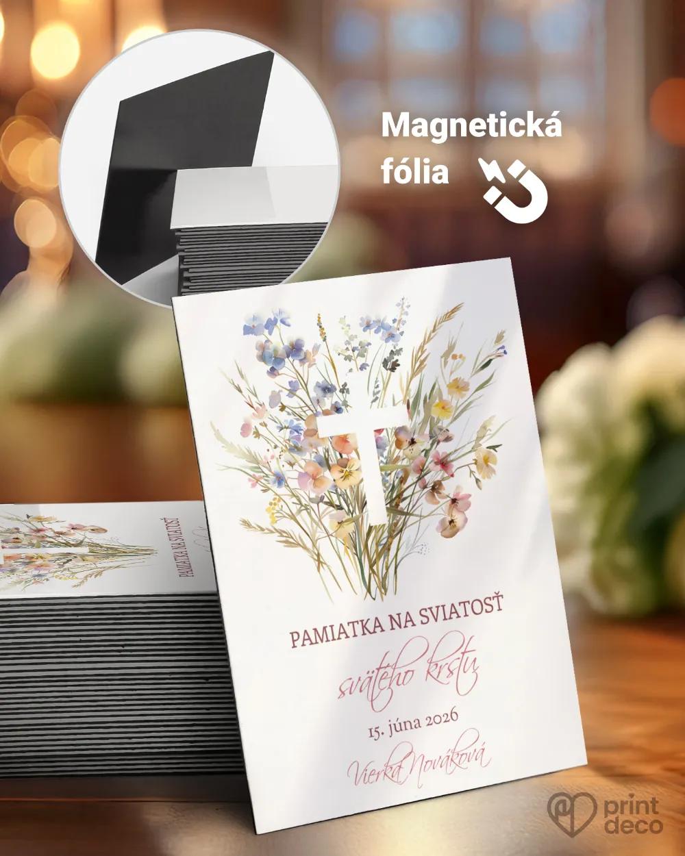 Pamätné magnetky zo sviatosti krstu, prijímania, konfirmácie - motív 27