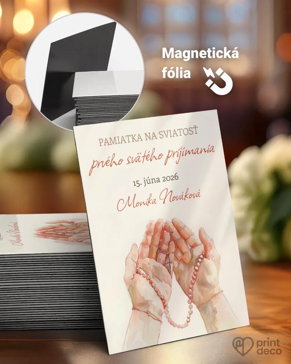 Pamätné magnetky zo sviatosti krstu, prijímania, konfirmácie - motív 34