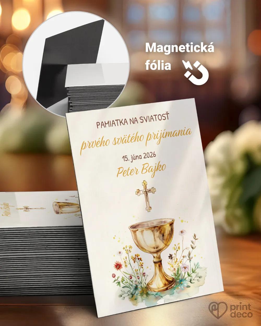 Pamätné magnetky zo sviatosti krstu, prijímania, konfirmácie - motív 37