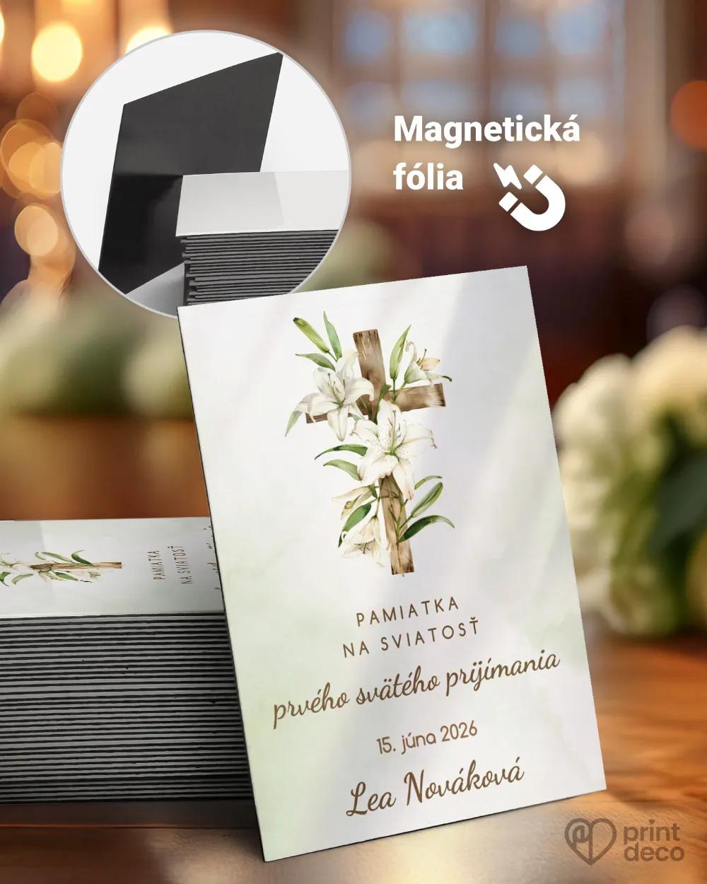 Pamätné magnetky zo sviatosti krstu, prijímania, konfirmácie - motív 44