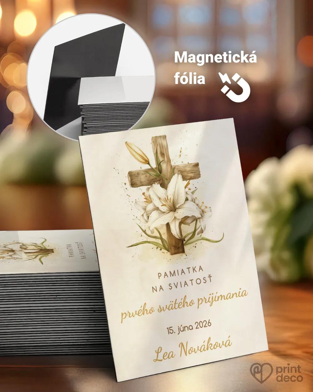 Pamätné magnetky zo sviatosti krstu, prijímania, konfirmácie - motív 45